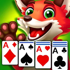 Взломанная Solitaire Zoo — Много денег и без рекламы
