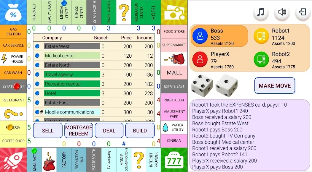 Monopolist Business Dice Board — скриншот 1