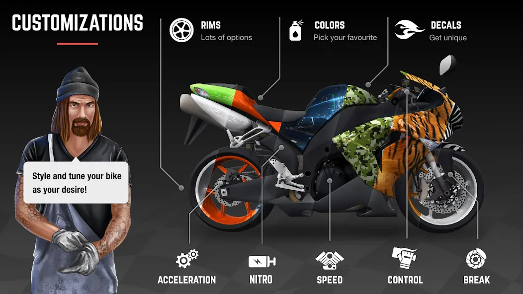 Racing Fever: Moto — скриншот 3