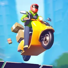 Взломанная Moto City: Mad Bike Delivery на Андроид — Много денег