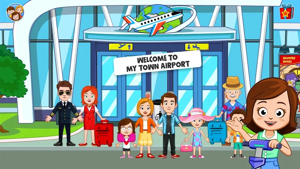 My Town Airport games for kids — скриншот 1