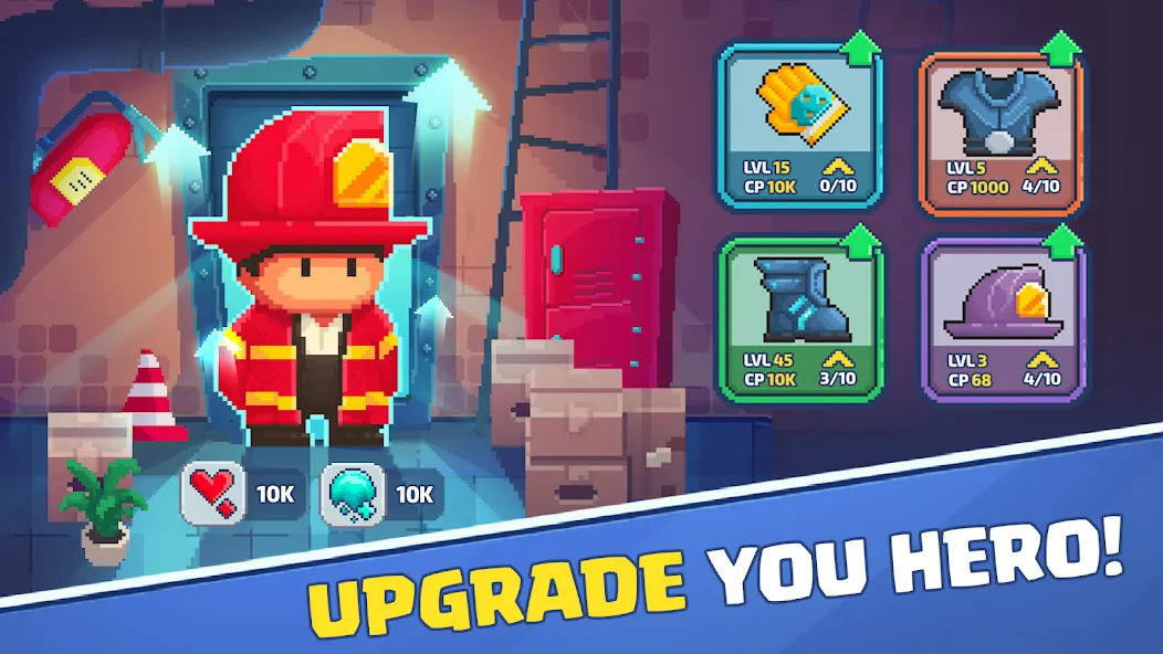 Firefighter: pixel shooter — скриншот 5