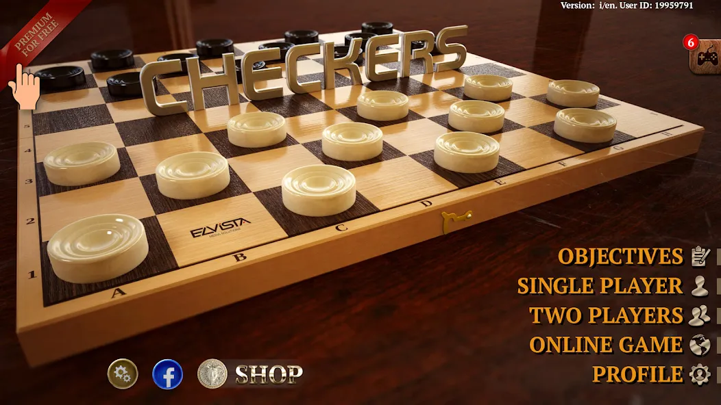 Checkers Online Elite — скриншот 1