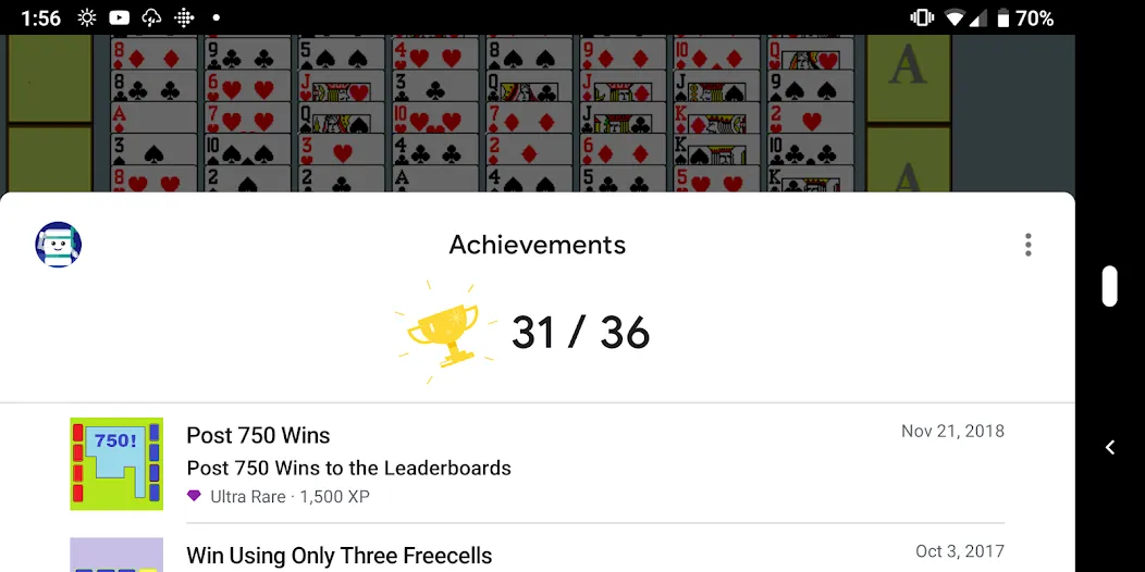 FreeCell with Leaderboards — скриншот 4