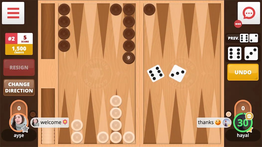 Backgammon Online — скриншот 2