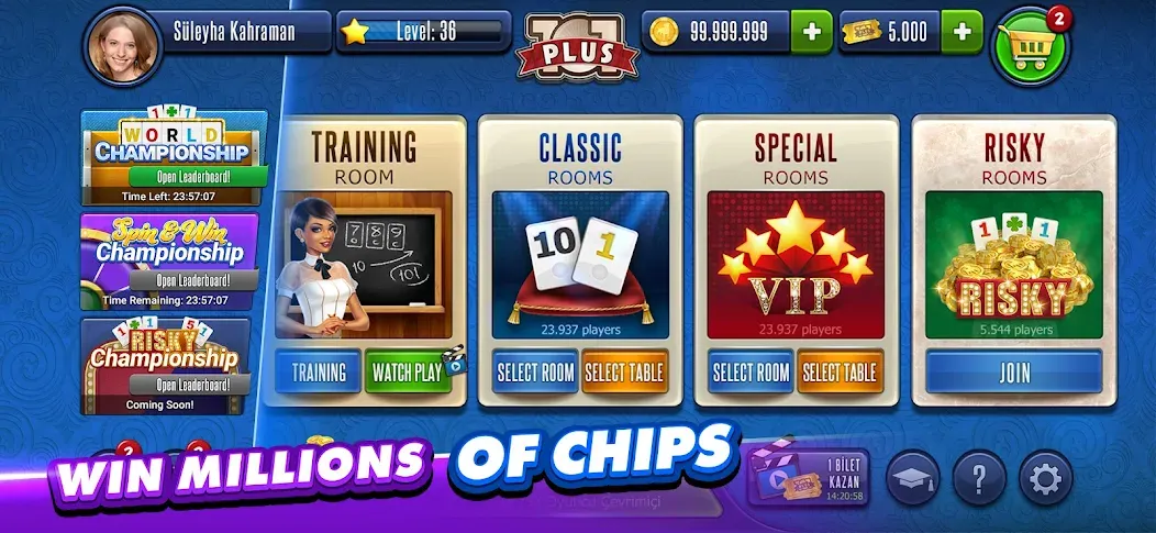101 Okey Plus Rummy Board Game — скриншот 1