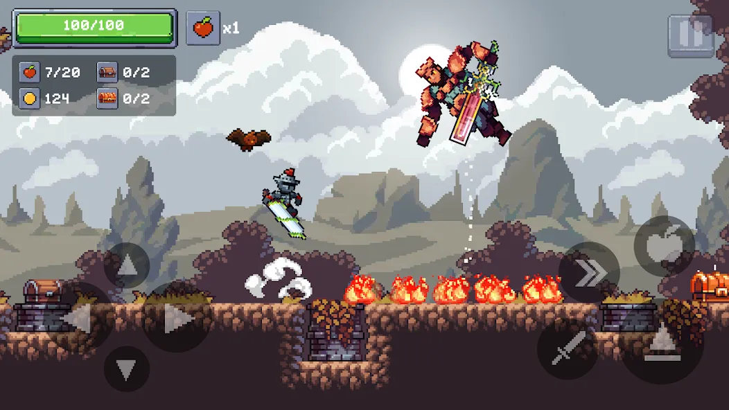 Apple Knight 2: Action Game — скриншот 1