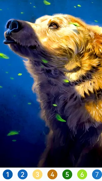 Animal Paint by Number Game — скриншот 1