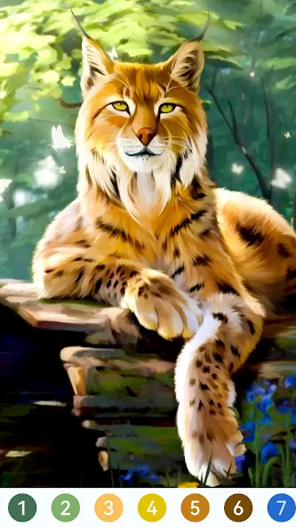 Animal Paint by Number Game — скриншот 2
