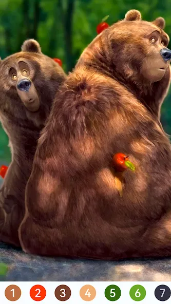 Animal Paint by Number Game — скриншот 4