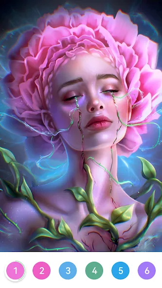 Girls Paint by Number Coloring — скриншот 3