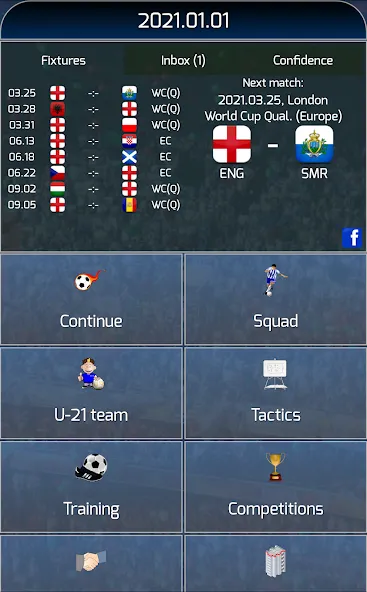 True Football National Manager — скриншот 1 True Football National Manager — скриншот 1