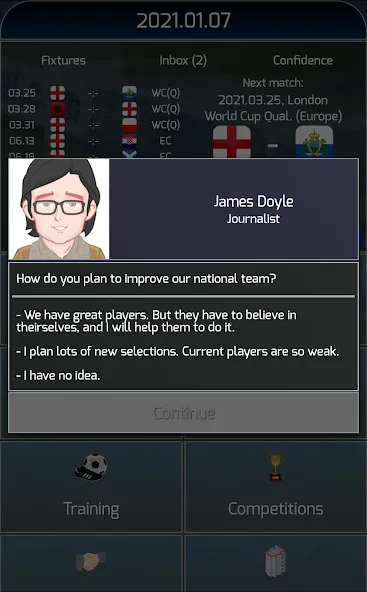 True Football National Manager — скриншот 2 True Football National Manager — скриншот 2