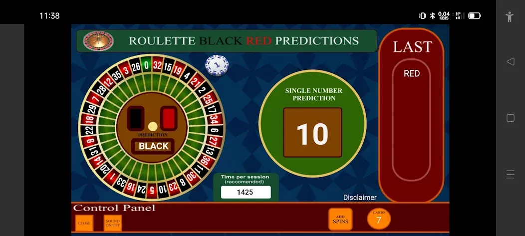 Roulette Black Red Calculator — скриншот 2
