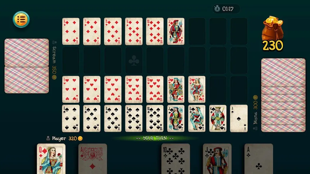 Nine Card Game online offline — скриншот 1