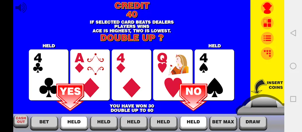 Video Poker with Double Up — скриншот 2
