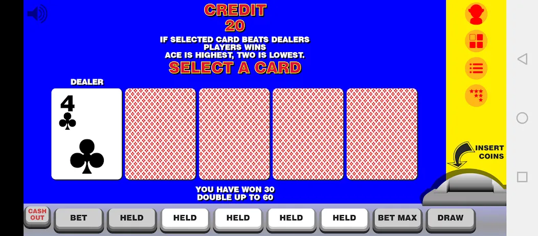 Video Poker with Double Up — скриншот 3