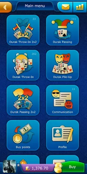 Durak LiveGames online — скриншот 1
