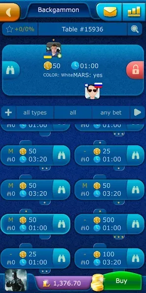 Backgammon LiveGames online — скриншот 4