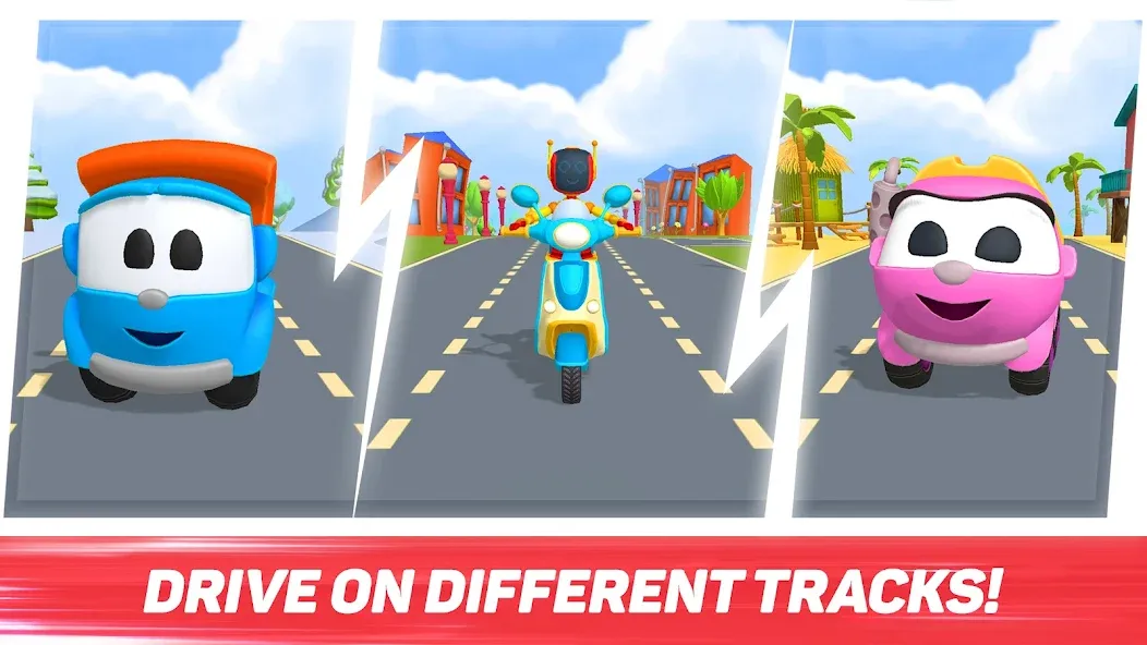 Leo Runner: car games for kids — скриншот 1 Leo Runner: car games for kids — скриншот 1