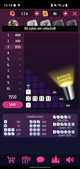 Farkle Pro - 10000 dice game — скриншот 3