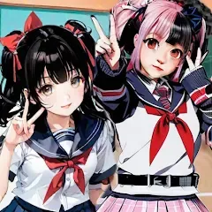 Скачать SchoolGirl AI 3D Anime Sandbox MOD APK — Много денег и всё разблокировано