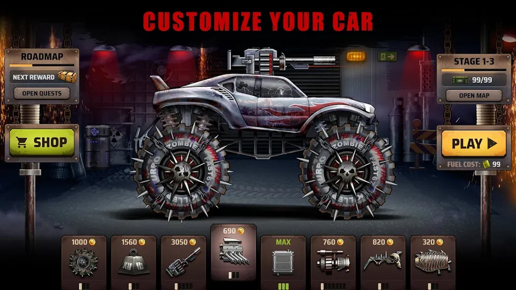 Zombie Hill Racing: Earn Climb — скриншот 1 Zombie Hill Racing: Earn Climb — скриншот 1
