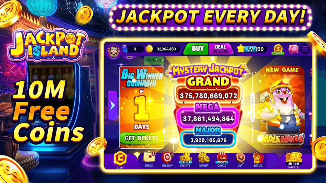 Jackpot Island - Slots Machine — скриншот 1 Jackpot Island - Slots Machine — скриншот 1
