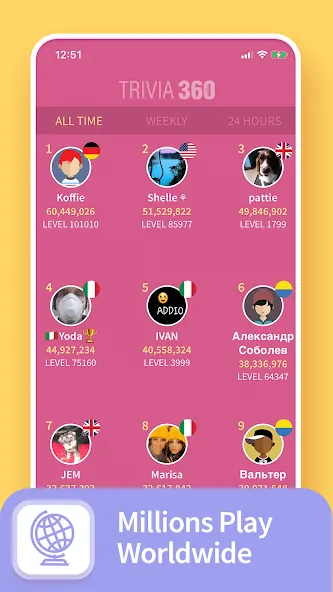 TRIVIA 360: Quiz Game — скриншот 4 TRIVIA 360: Quiz Game — скриншот 4