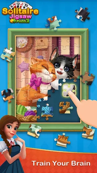 Solitaire Jigsaw Puzzle — скриншот 1