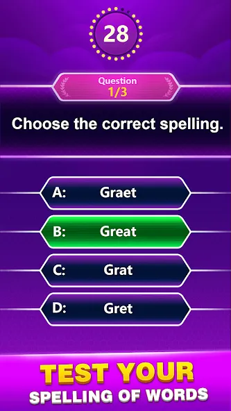 Spelling Quiz - Word Trivia — скриншот 1 Spelling Quiz - Word Trivia — скриншот 1