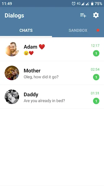 Fake Chat Messenger — TeleFake — скриншот 1