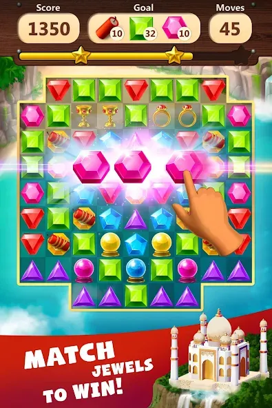 Jewels Planet - Match 3 Puzzle — скриншот 1