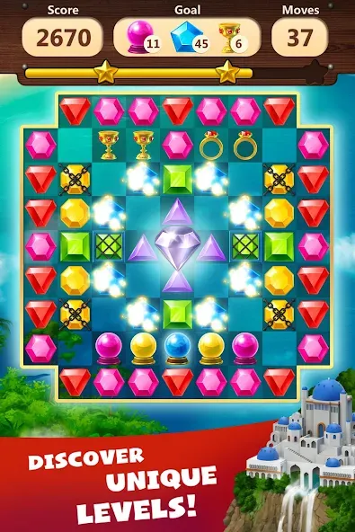 Jewels Planet - Match 3 Puzzle — скриншот 3