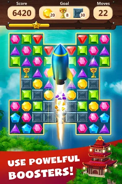 Jewels Planet - Match 3 Puzzle — скриншот 4