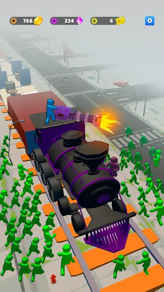 Train Defense: Zombie Game — скриншот 1 Train Defense: Zombie Game — скриншот 1