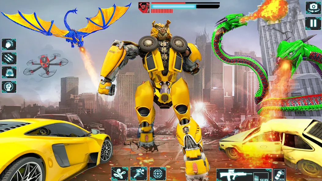 Snake Car Robot Transformation — скриншот 2