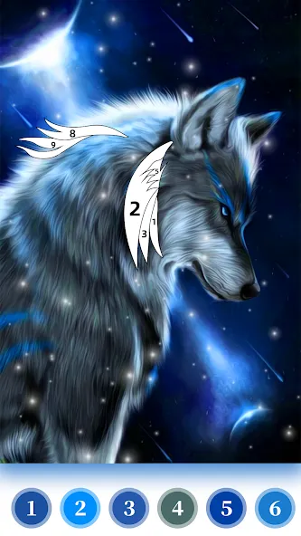 Wolf Coloring Book Color Game — скриншот 2