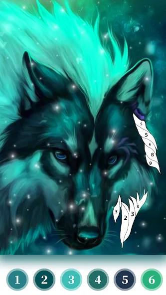 Wolf Coloring Book Color Game — скриншот 3
