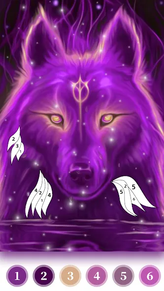 Wolf Coloring Book Color Game — скриншот 4