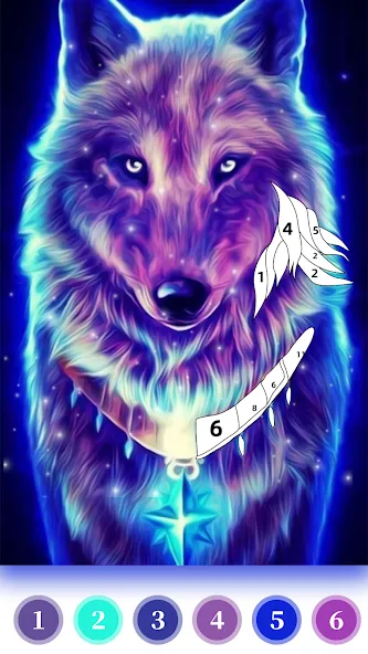 Wolf Coloring Book Color Game — скриншот 5